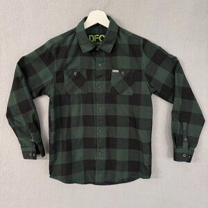 Dixxon DFC Youth Division Long Sleeve Flannel Green Blue Large